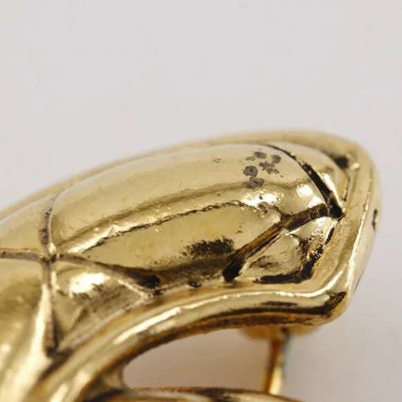 CHANEL Authentic Gold Logo Brooch - Picture 6 of 10